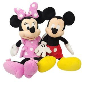 Disney Parks Classic Mickey Minnie Mouse Plush Stuffed Animal Toys Just Play